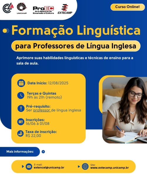 Curso CEL-0427: FORMAÇÃO LINGUÍSTICA PARA PROFESSORES DE LÍNGUA INGLESA I