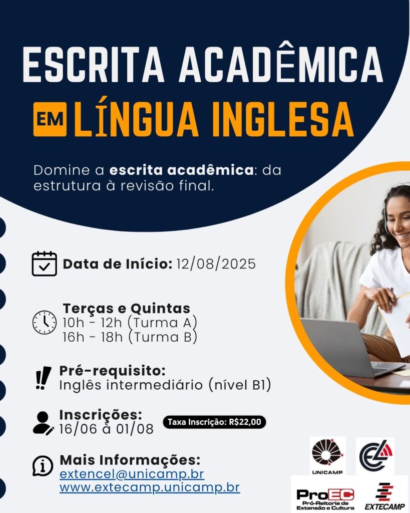 Curso CEL-0425: ESCRITA ACADÊMICA EM LÍNGUA INGLESA I